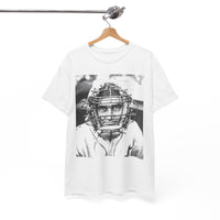 Vintage Baseball Catcher Portrait T-Shirt – Sports Tee