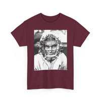 Vintage Baseball Catcher Portrait T-Shirt – Sports Tee