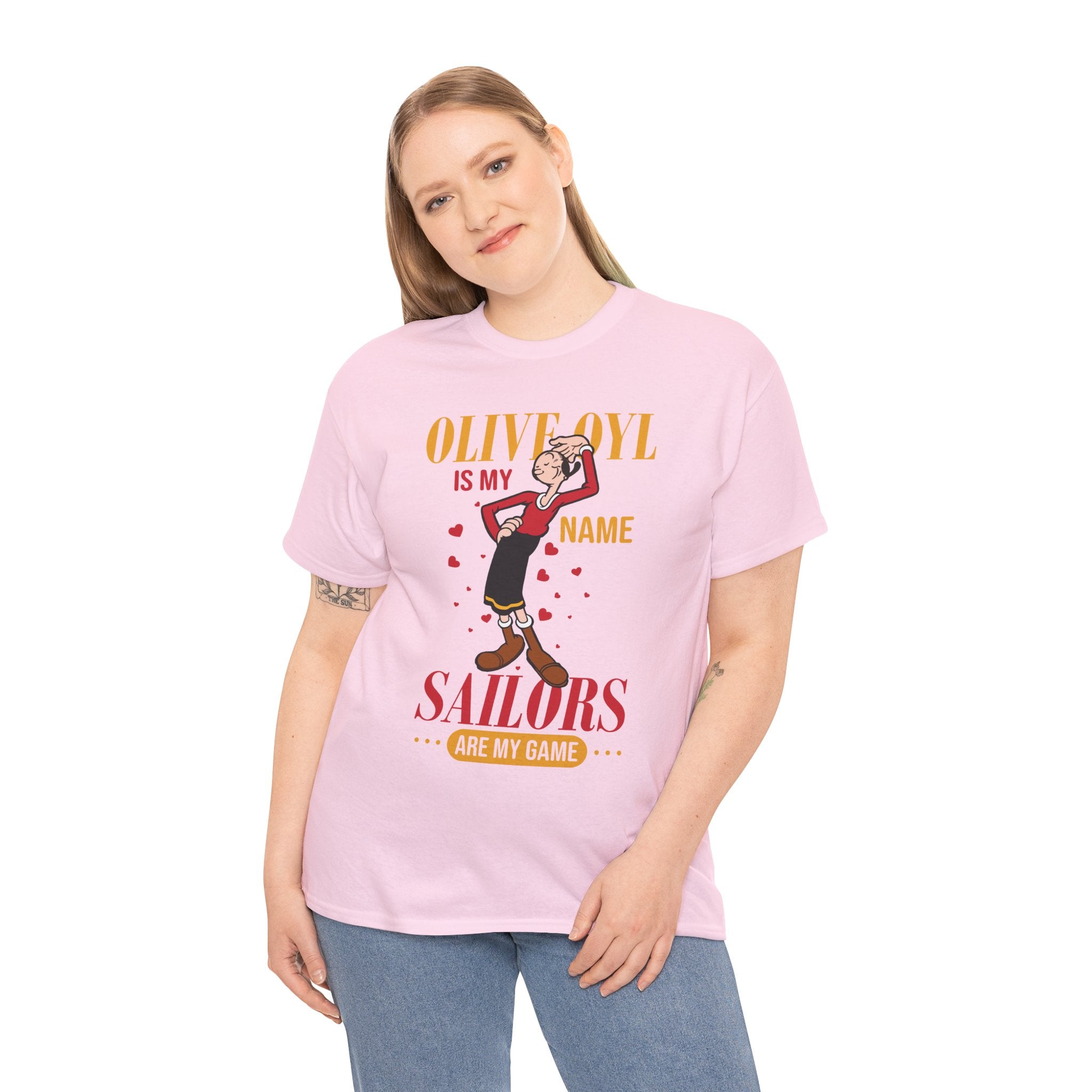 Popeye "Olive Oyl Is My Name, Sailors Are My Game" Graphic T-Shirt