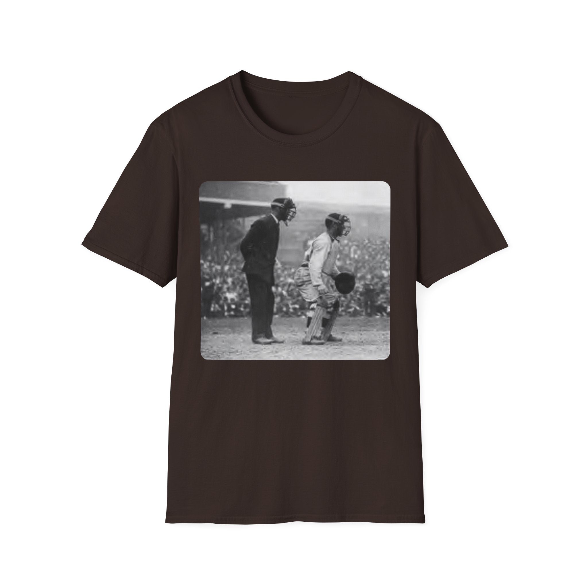 Vintage Baseball Umpire and Batter Photo T-Shirt