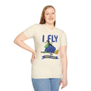 I Fly First Class T‑Shirt — Funny Travel Graphic Tee