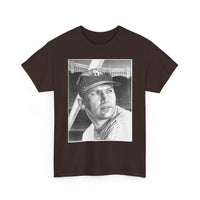 Vintage Baseball Portrait T-Shirt – Classic Retro Player Tee