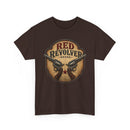 Red Revolver Graphic T-Shirt — Retro Western Guns Emblem