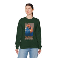 I Ran The Boston Marathon Drink Concession Sweatshirt - Funny Marathon Humor Crewneck