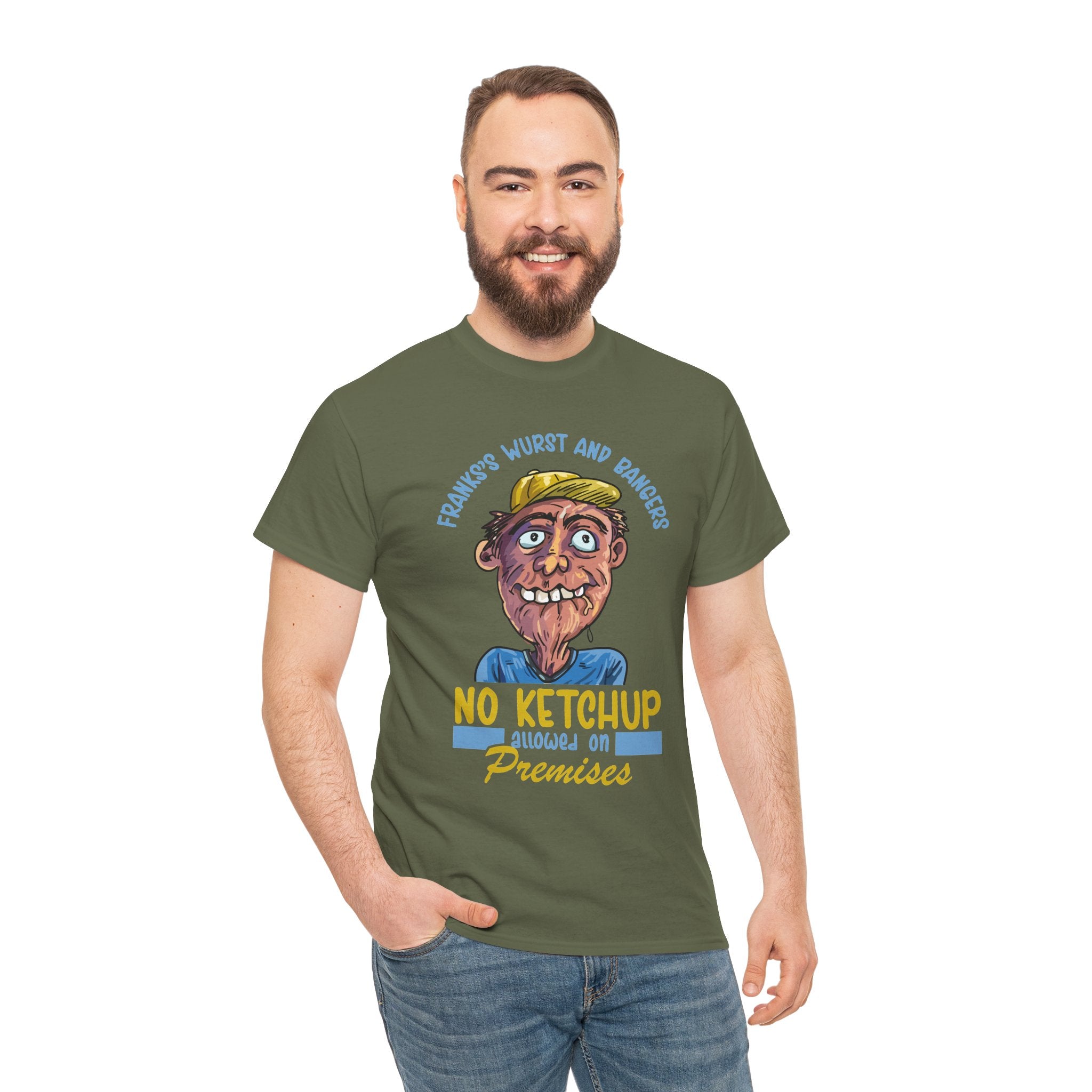 ''No Ketchup Allowed on Premises'' Funny Food Humor Graphic Tee