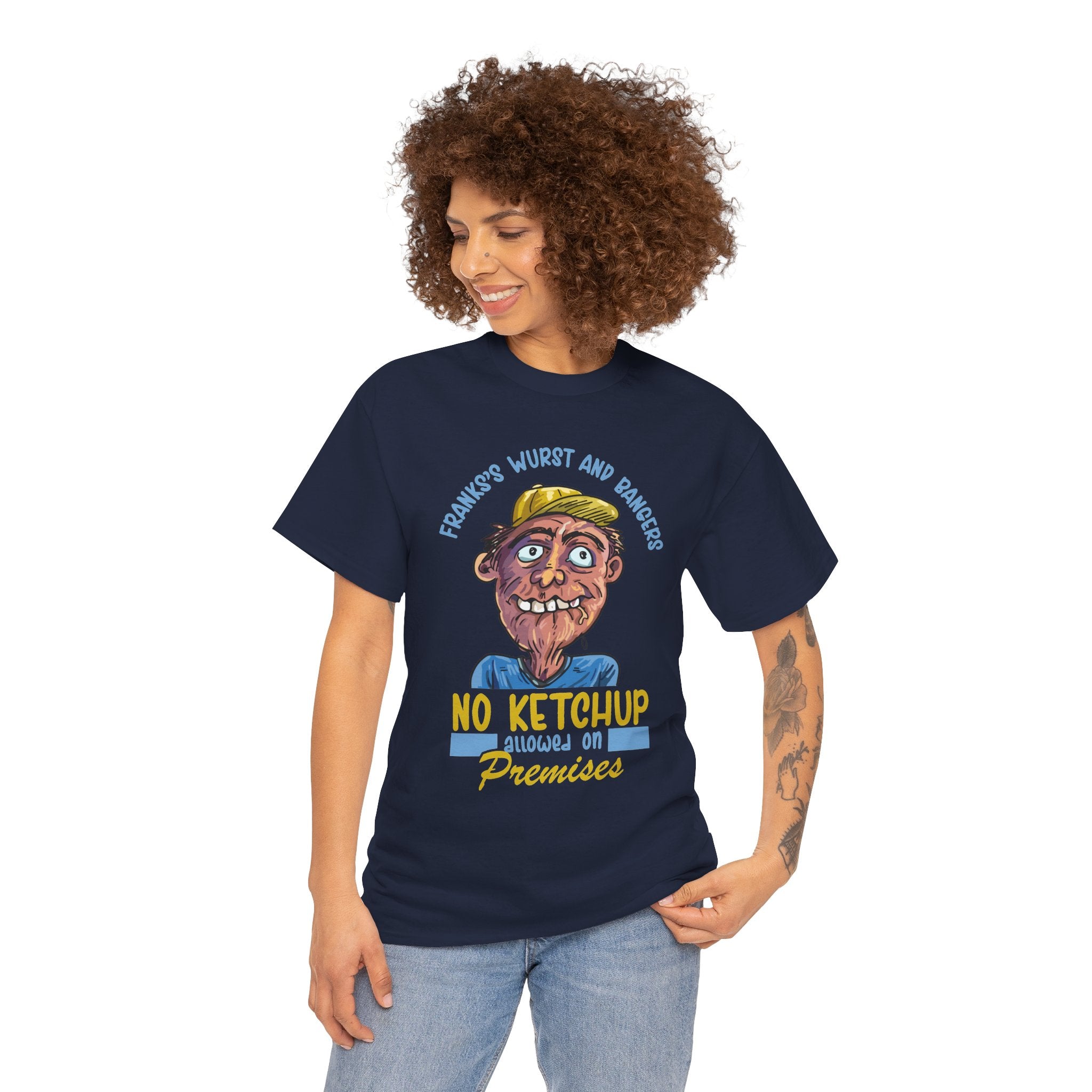 ''No Ketchup Allowed on Premises'' Funny Food Humor Graphic Tee