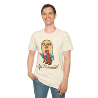 Graphic T-Shirt — 'Clam Up Ya Varmint!' Yosemite-Style Cartoon Tee