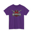 Red Revolver Graphic Tee — Retro Western Guns Logo T-Shirt