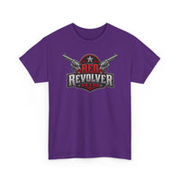 Red Revolver Graphic Tee — Retro Western Guns Logo T-Shirt
