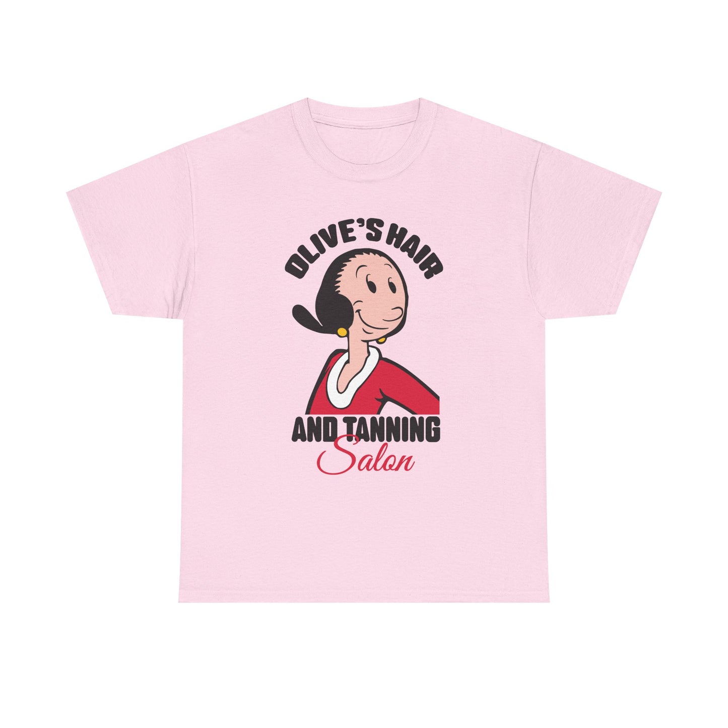 Olive's Hair and Tanning Salon Shirt - Funny Retro Parody Graphic Tee