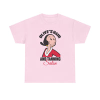 Olive's Hair and Tanning Salon Shirt - Funny Retro Parody Graphic Tee