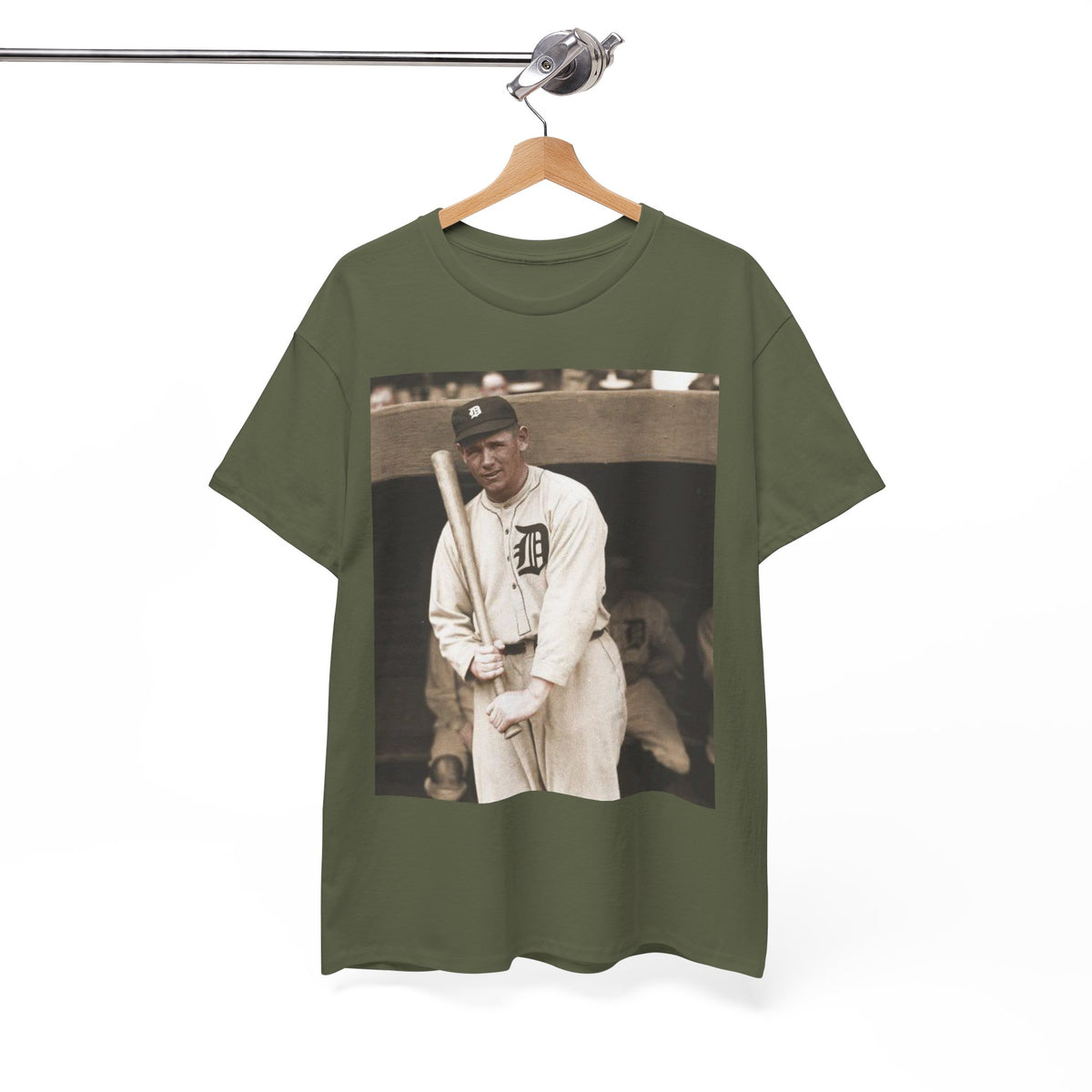 Vintage Detroit Baseball Photo T-Shirt — Retro Sports Legend Graphic Tee