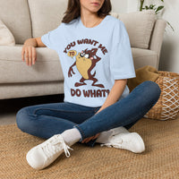 T-Shirt — Vintage Taz 'You Want Me To Do What?' Cartoon Graphic Tee