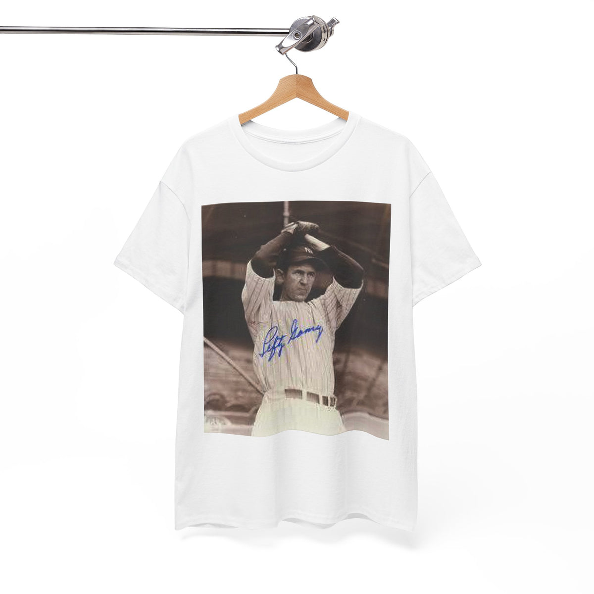 Vintage Babe Ruth Signed Photo T-Shirt — Retro Baseball Autograph Graphic Tee