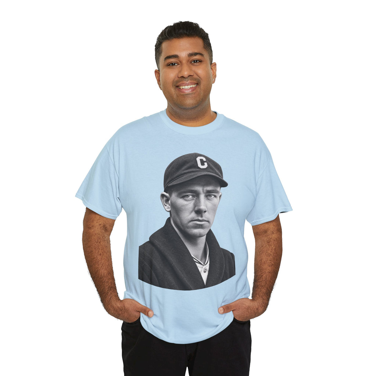 Vintage Baseball Player Portrait Tee