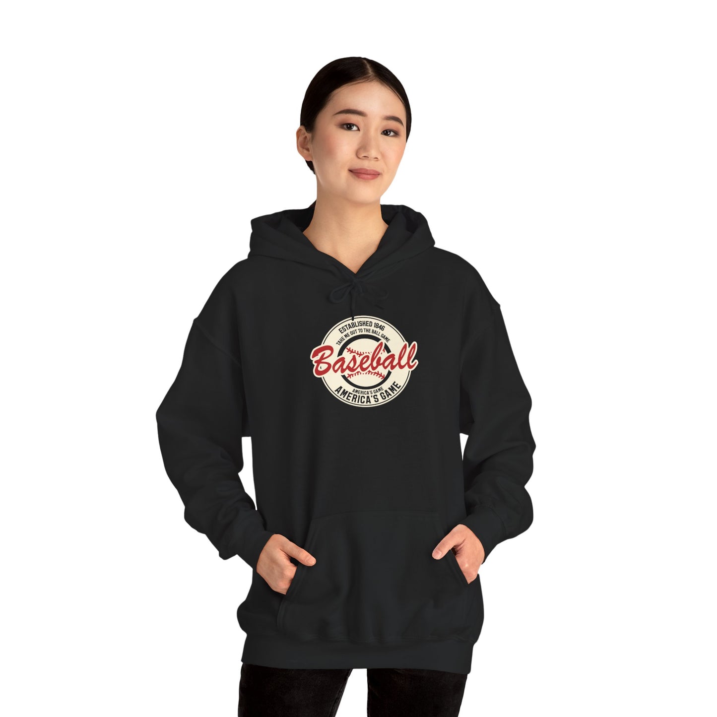 Vintage 'America's Game' Baseball Hoodie — Classic Retro Baseball Pullover Hoodie
