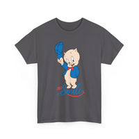 Retro Cartoon Pig 'Just Smile' T-Shirt