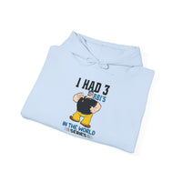 I Had 3 RBIs In the World Series Funny Baseball Fan Retro Cartoon Graphic Hoodie