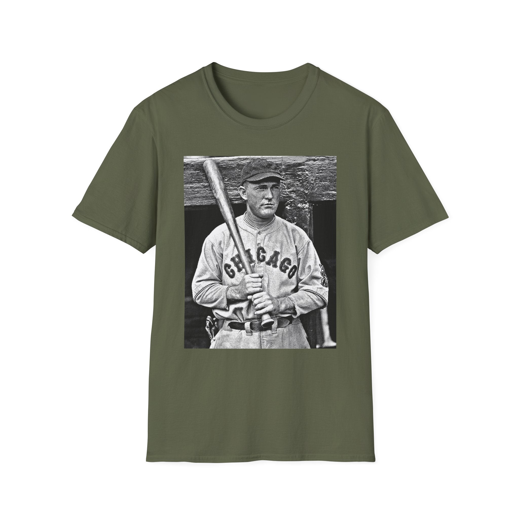 Vintage Baseball Player T-Shirt — Retro Chicago Baseball Graphic Tee