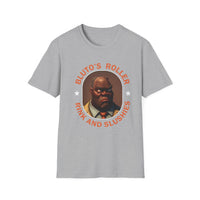 T-Shirt — "Bluto's Roller" Vintage Cartoon Portrait Tee (Rink & Slushies)