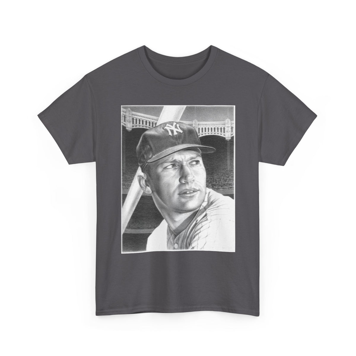 Vintage Baseball Portrait T-Shirt – Classic Retro Player Tee