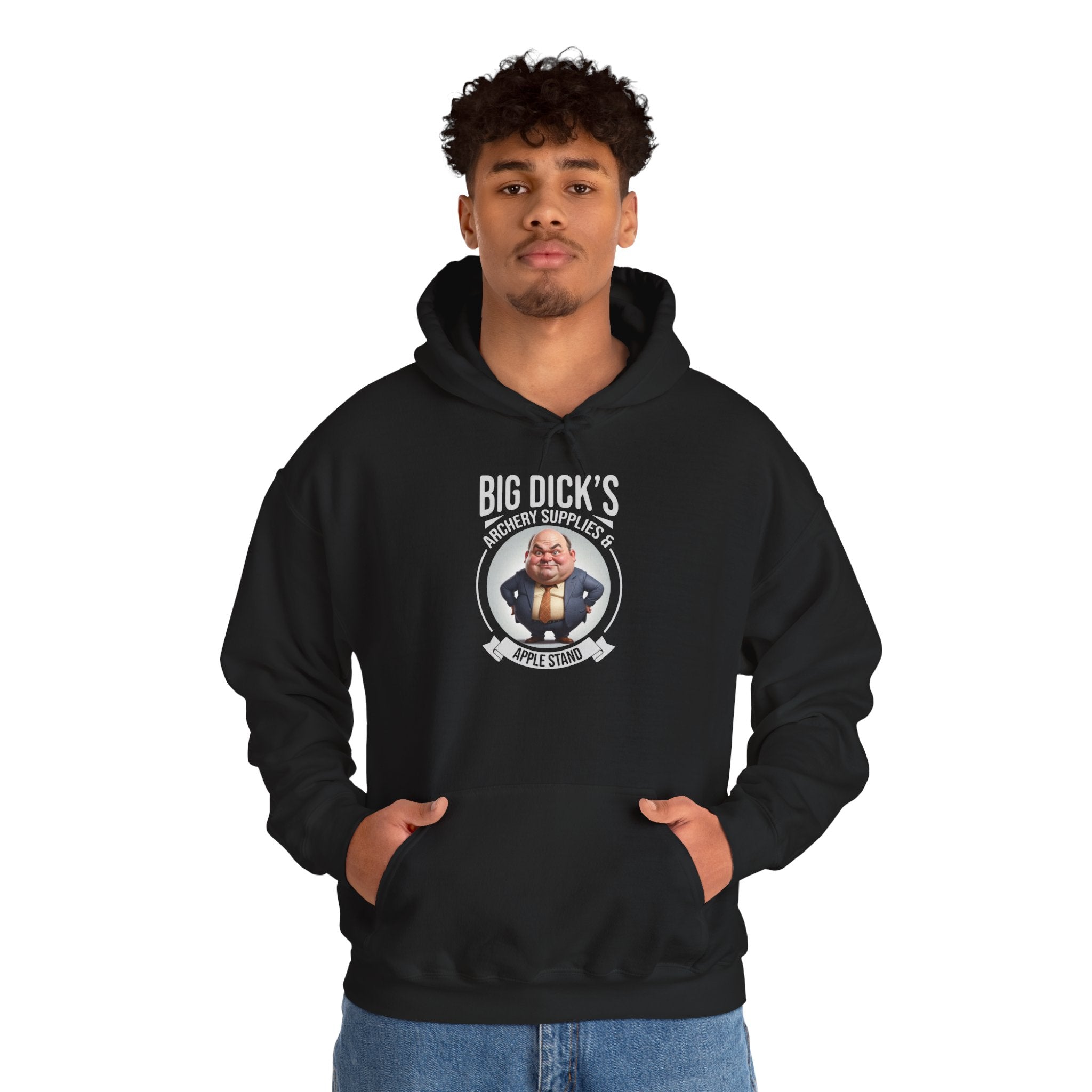 Big Dick's Archery Supplies & Apple Stand Novelty Graphic Hoodie
