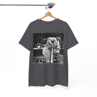 Vintage Baseball Photo T-Shirt – Classic Kneeling Player Graphic Tee