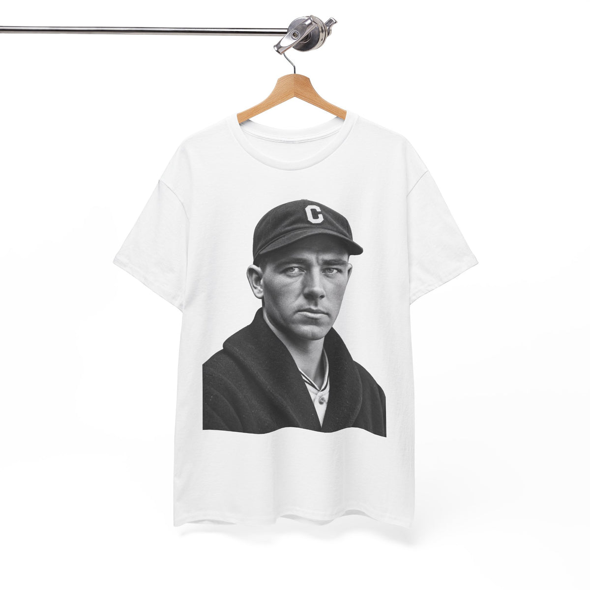Vintage Baseball Player Portrait Tee