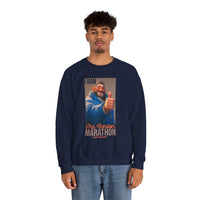 I Ran The Boston Marathon Drink Concession Sweatshirt - Funny Marathon Humor Crewneck