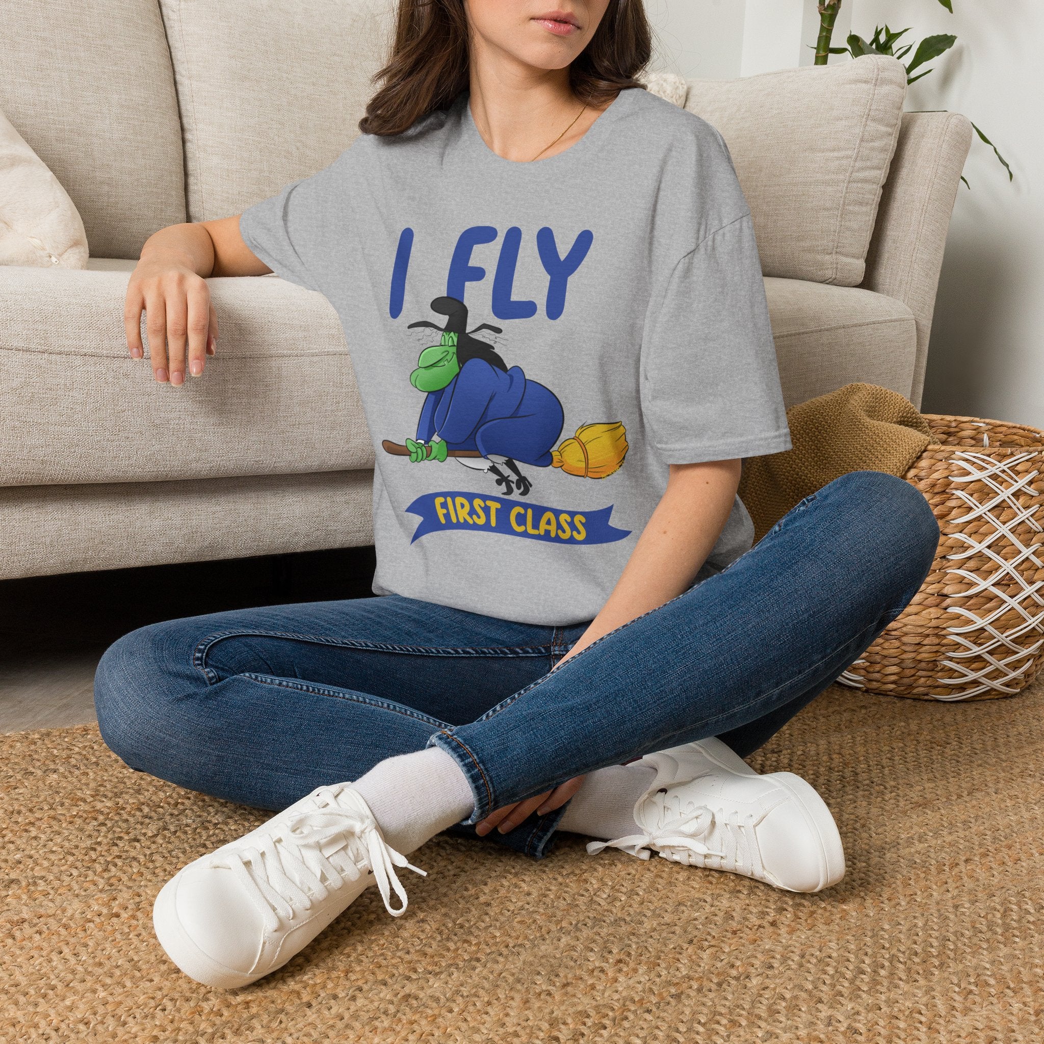 I Fly First Class T‑Shirt — Funny Travel Graphic Tee