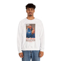 I Ran The Boston Marathon Drink Concession Sweatshirt - Funny Marathon Humor Crewneck