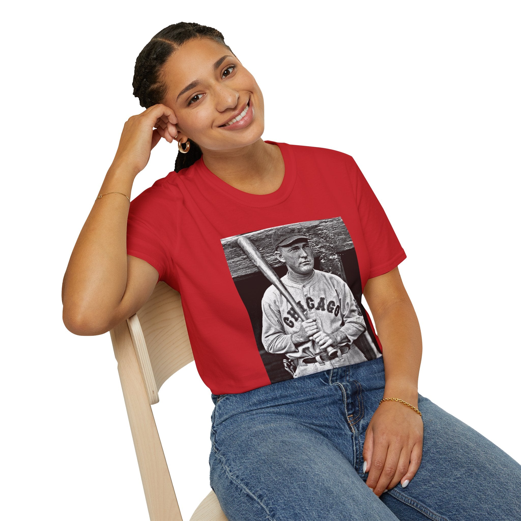 Vintage Cricket Player Photo T-Shirt — Retro Sports Tee