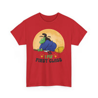 Witch Broom Tee — "I Fly First Class" Funny Halloween T‑Shirt