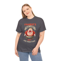 Frankie's Kraut Wurst Funny Graphic Tee — "Just Add Mustard" Novelty T-Shirt