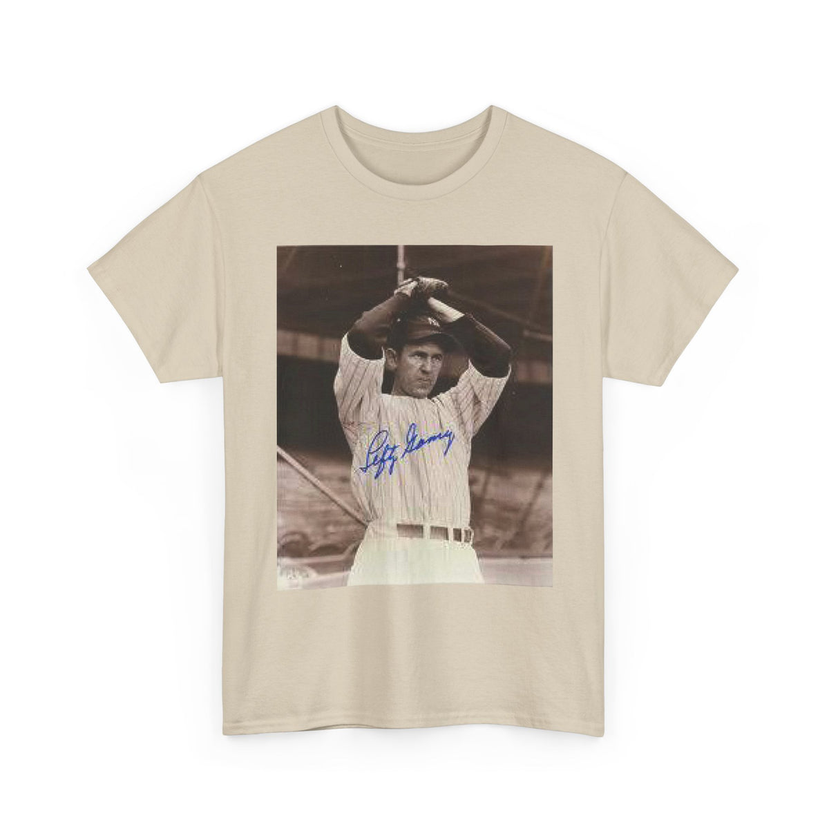 Vintage Babe Ruth Signed Photo T-Shirt — Retro Baseball Autograph Graphic Tee
