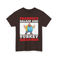 Frankie's Salami and Turkey Gizzards T-Shirt — Funny Retro Food Graphic Tee