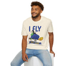 I Fly First Class T‑Shirt — Funny Travel Graphic Tee