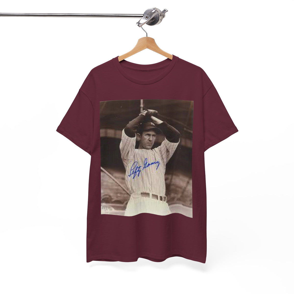 Vintage Babe Ruth Signed Photo T-Shirt — Retro Baseball Autograph Graphic Tee