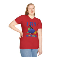 I Fly First Class T‑Shirt — Funny Travel Graphic Tee