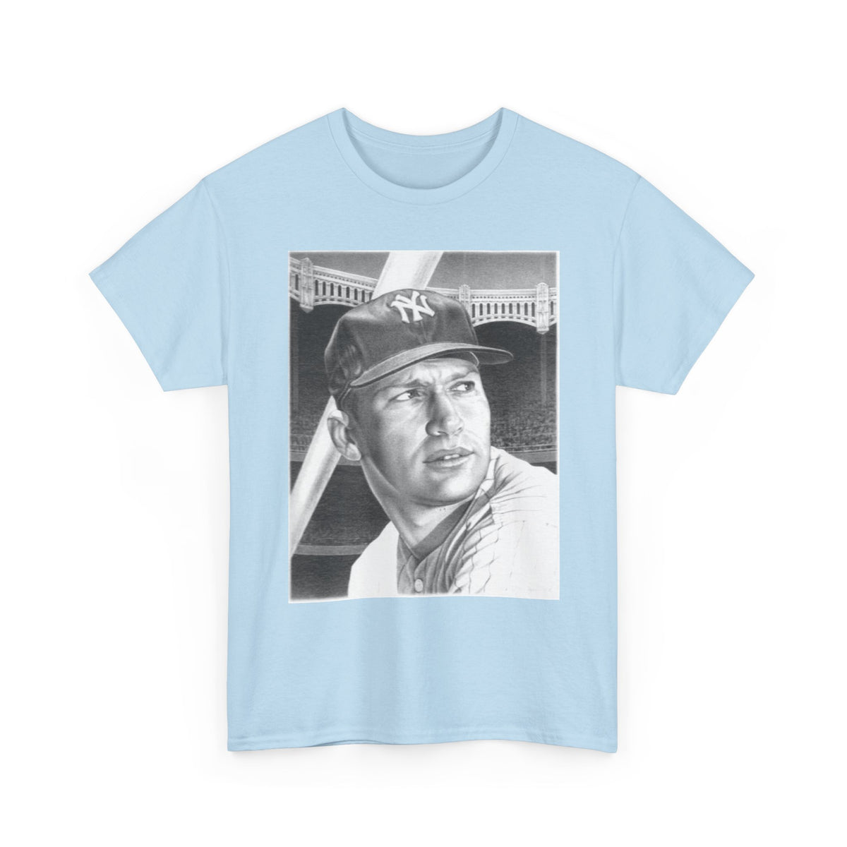 Vintage Baseball Portrait T-Shirt – Classic Retro Player Tee