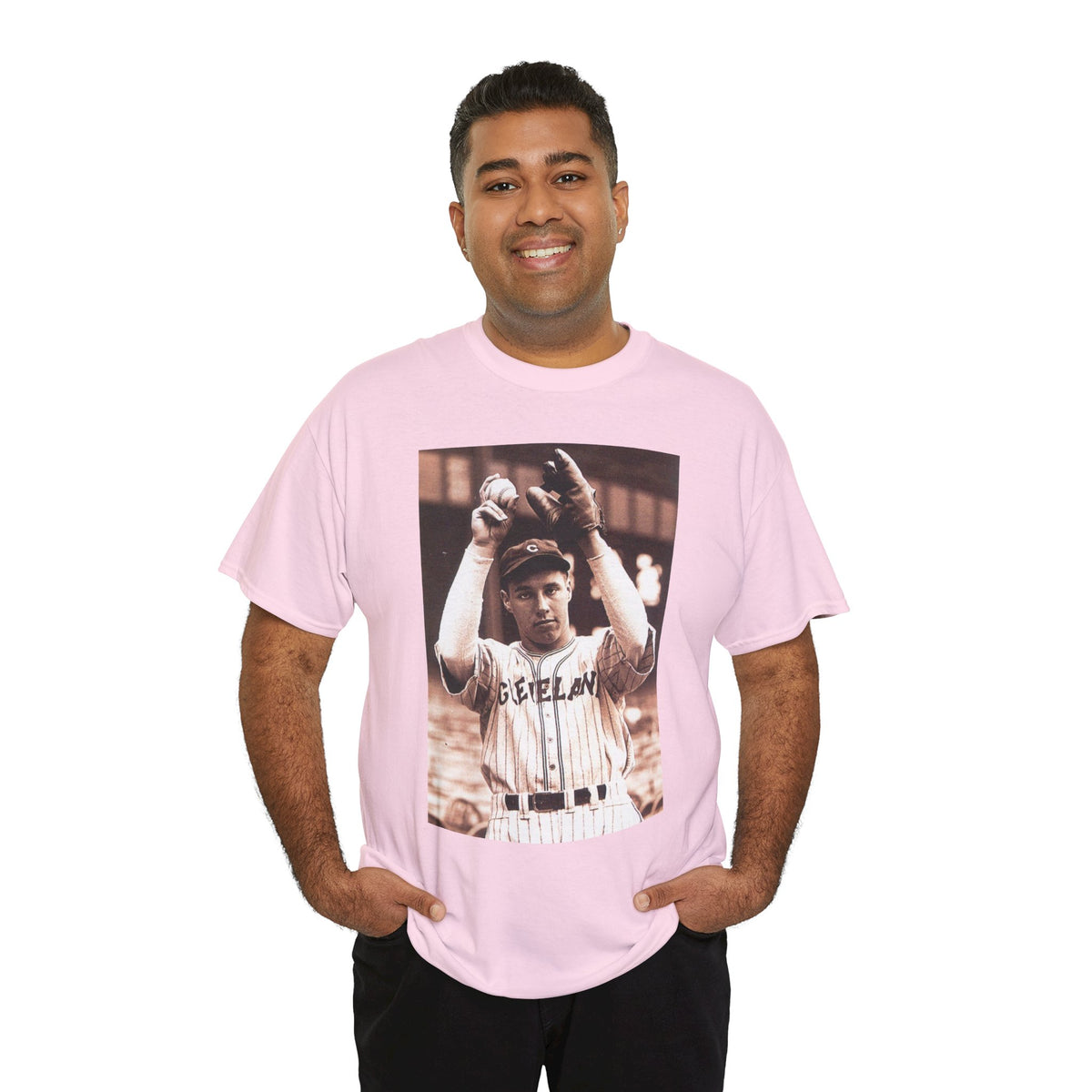 Vintage Cleveland Baseball Photo T-Shirt – Retro Player Graphic Tee