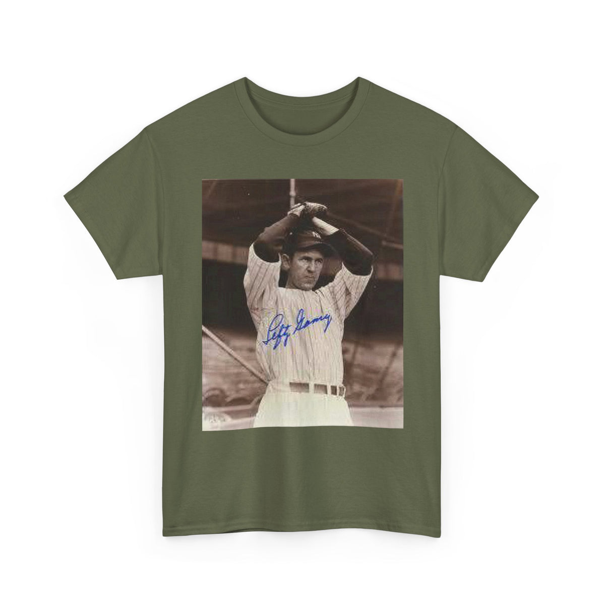 Vintage Babe Ruth Signed Photo T-Shirt — Retro Baseball Autograph Graphic Tee