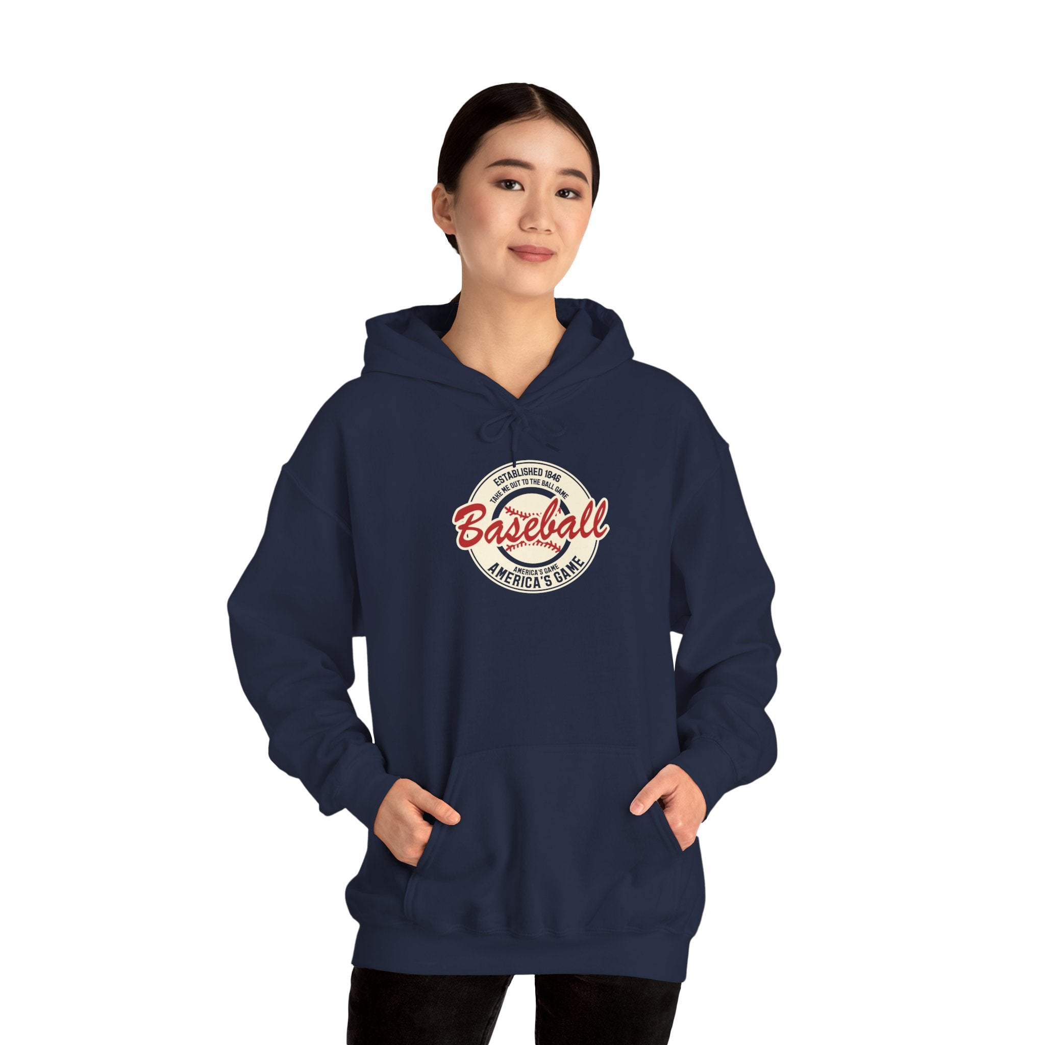 Vintage 'America's Game' Baseball Hoodie — Classic Retro Baseball Pullover Hoodie