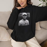 Vintage Baseball Player Hoodie — Classic Sports Graphic Pullover
