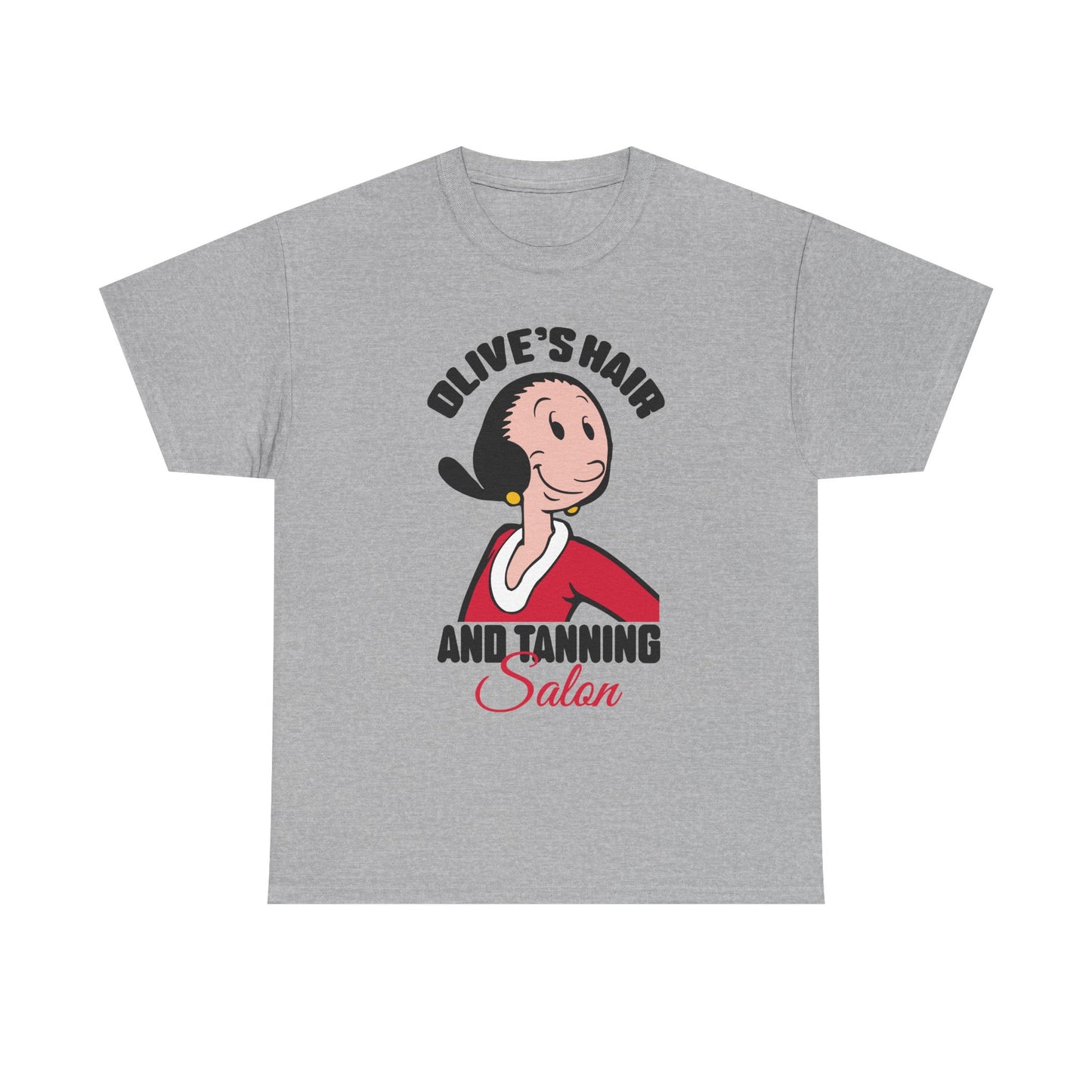 Olive's Hair and Tanning Salon Shirt - Funny Retro Parody Graphic Tee