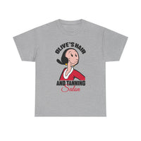 Olive's Hair and Tanning Salon Shirt - Funny Retro Parody Graphic Tee