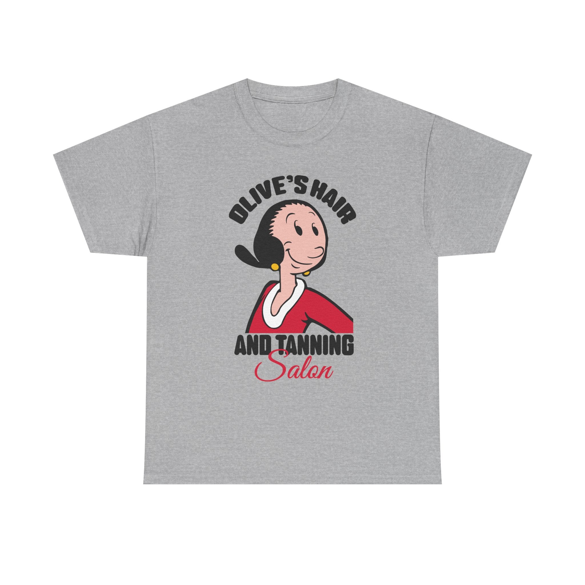 Olive's Hair and Tanning Salon Shirt - Funny Retro Parody Graphic Tee
