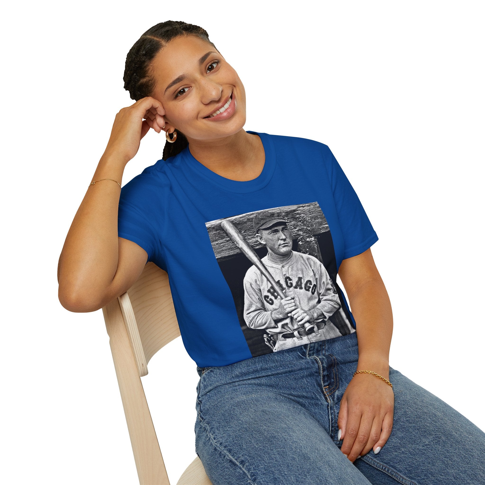 Vintage Cricket Player Photo T-Shirt — Retro Sports Tee