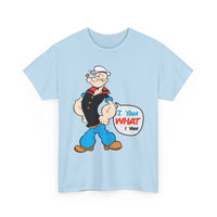 Popeye "I Yam What I Yam" Funny Cartoon Graphic T-Shirt