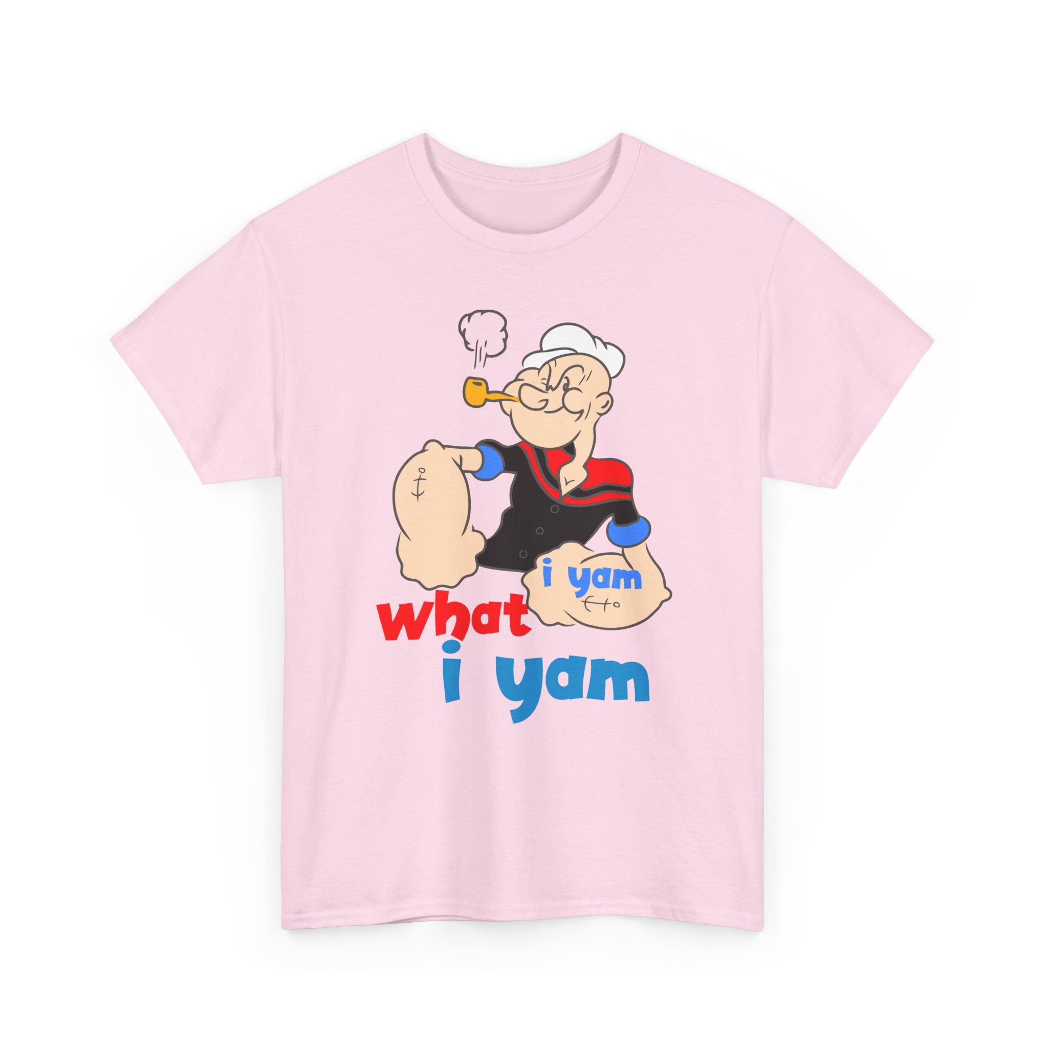 Popeye "I Yam What I Yam" Graphic Tee — Retro Cartoon Sailor Humor T-Shirt